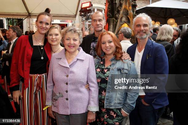 Cosima Viola, Sybille Waury, Marie-Luise Marjan, Georg Uecker, Rebecca Siemoneit-Barum and Moritz Zielke attend the 'Film- und Medienstiftung NRW'...