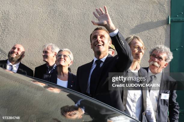 French President Emmanuel Macron visits the home town of Georges Clemenceau , a major contributor to the Allied victory in WWI, in Mouilleron Saint...