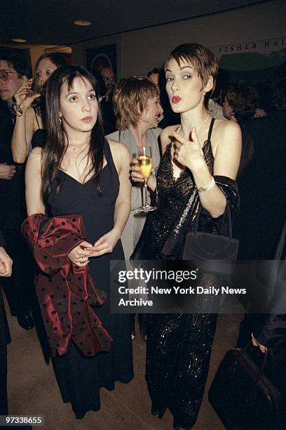 Winona Ryder attending a Film Society of Lincoln Center gala.