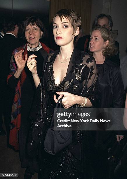 Winona Ryder arrives at Avery Fisher Hall to attend Film Society of Lincoln Center Gala Tribute to Martin Scorsese.