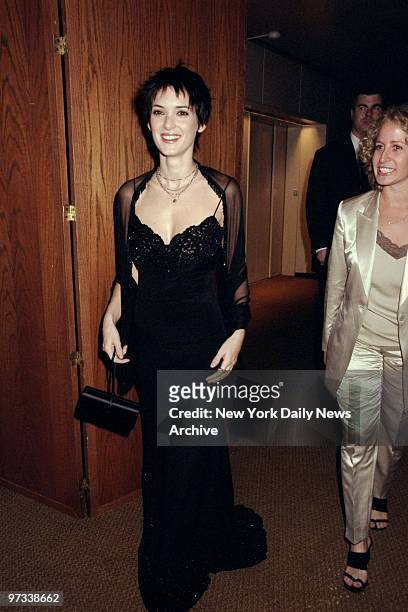 Winona Ryder arrives at Lincoln Center for the opening of "Celebrity." Ryder is in the movie.,