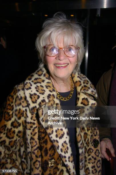 Patricia Bosworth, author of the book "Diane Arbus: A Biography," attends a special screening of the movie "FUR: An Imaginary Portrait of Diane...
