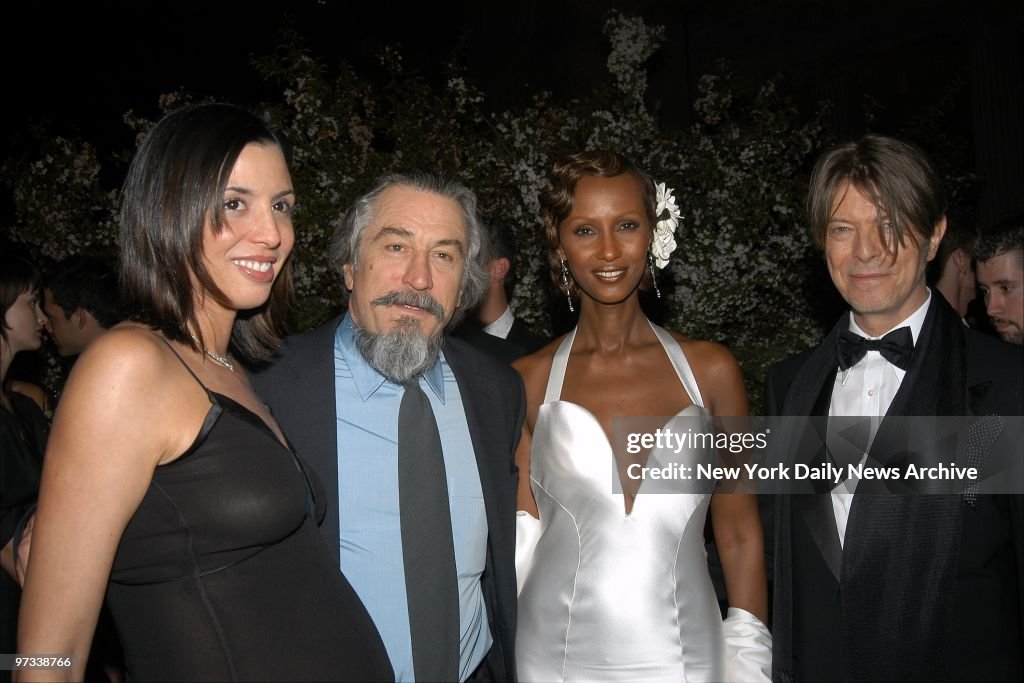 Drena De Niro (left) and dad Robert join supermodel Iman and