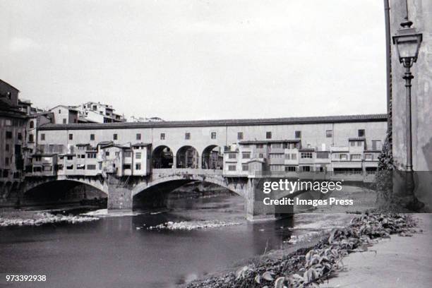 Ponte Vecchio circa 1978 in Florence, Italy.