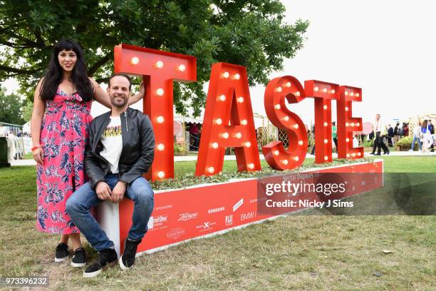 Melissa Hemsley and Greg Marchand at the opening night of Taste of London at Regents Park on June 13, 2018 in London, England.