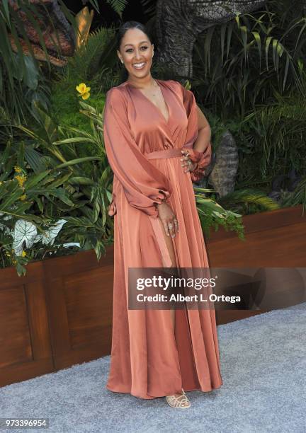 Actress Tamara Mowry Housley arrives for the Premiere Of Universal Pictures And Amblin Entertainment's "Jurassic World: Fallen Kingdom" held at Walt...