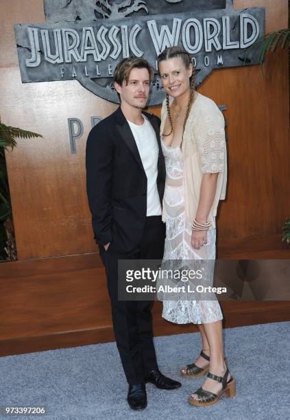 Actor Xavier Samuel and actress Marianna Palka arrivesfor the Premiere Of Universal Pictures And Amblin Entertainment's "Jurassic World: Fallen...