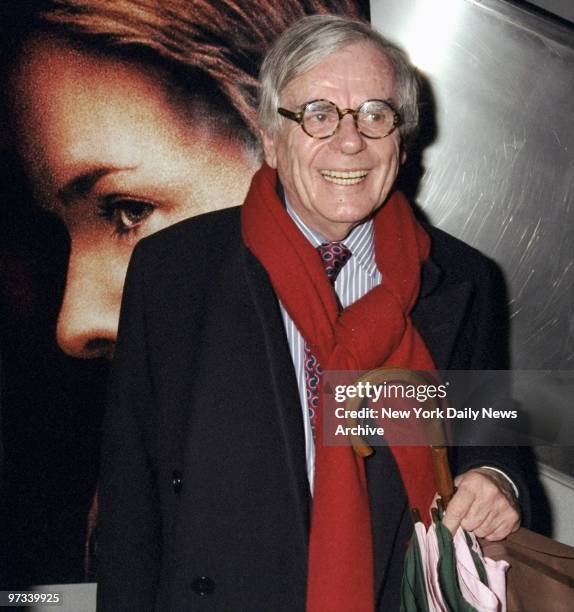 Writer Dominick Dunne arrives for screening of the movie "The Boxer" at the Coronet Theater.