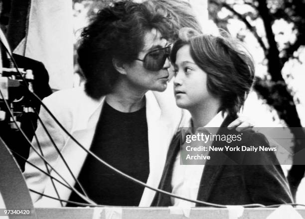 Yoko Ono and her son Sean.