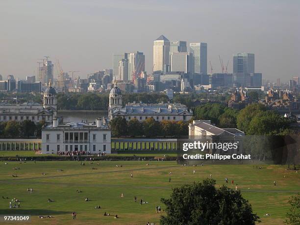 london docklands - greenwich park stock pictures, royalty-free photos & images