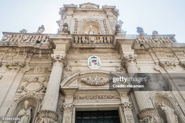 duomo dell'assunta, lecce, salento, apulia, italy. - dellassunta stock pictures, royalty-free photos & images