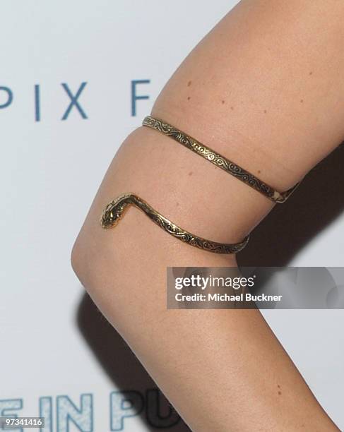 Actress Eliza Dushku arrives at the premiere of "We Live In Public" at the Egyptian Theatre on March 1, 2010 in Hollywood, California.