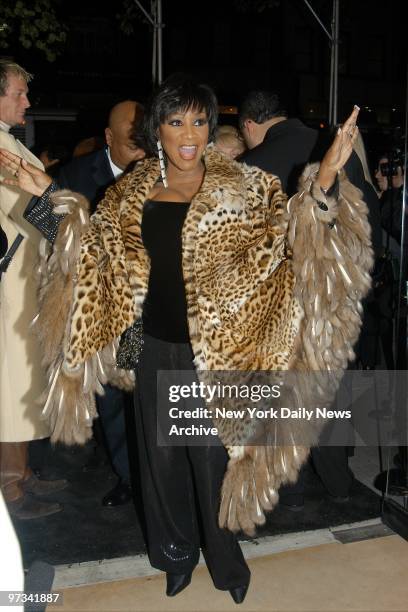 Patti LaBelle makes an entrance as she attends the grand opening of the Dennis Basso flagship store on Madison Ave.