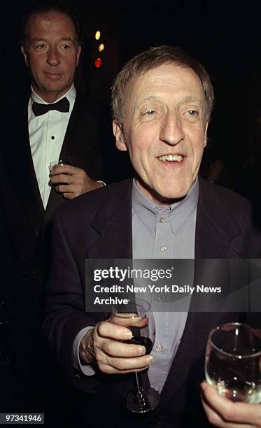 Patty Maloney, of the Chieftains, has a glass of wine at a post-Grammy Awards party hosted by Island Records at the Museum of Natural History. ,