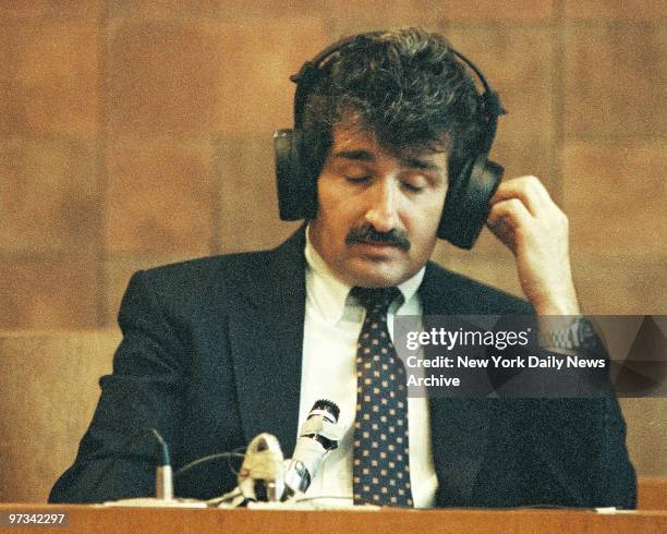 Paul Solomon whose wife Betty Jean Solomon was murder by his lover Carolyn Warmus testifies at Westchester County Courthouse in the 'Fatal...