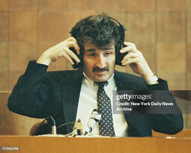 Paul Solomon whose wife Betty Jean Solomon was murder by his lover Carolyn Warmus testifies at Westchester County Courthouse in the 'Fatal...