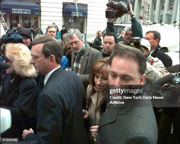 Paula Jones arrives for depositions in her lawsuit against President Clinton.