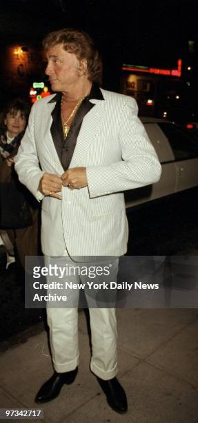 Penthouse magazine publisher Bob Guccione arriving at the Penthouse Pet of the Year celebration at the Life nightclub.