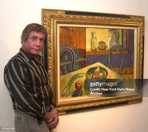 Penthouse magazine publisher Bob Guccione exhibiting his art work at the Hillwood Art Museum at C.W. Post College