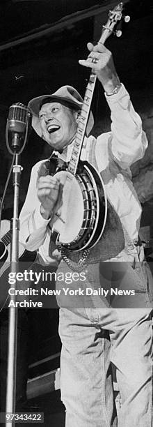 Pete Beecher Ray Kirby, professionally known to generations of country music fans as Bashful Brother Oswald, playing his dobro at the Grand Ole Opry.