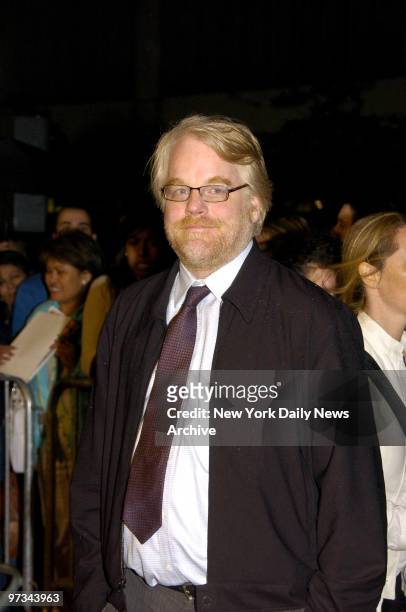 Philip Seymour Hoffman attends the premiere of "Mission: Impossible III" at the Ziegfeld Theatre in Manhattan. He stars in the film.