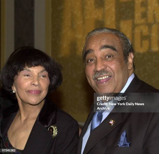 Pre Grammy Brunch at the Hilton, W54St. And 6th Ave. Congressman Charles Rangel and his wife Alma.