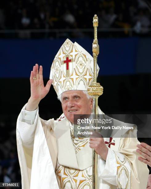 Pope Benedict 16th XVI at a mass at Yankee Stadium.