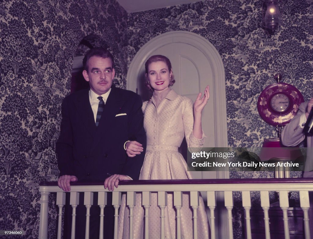 Prince Rainer III of Monaco, 32, and Grace Kelly, 26, after 