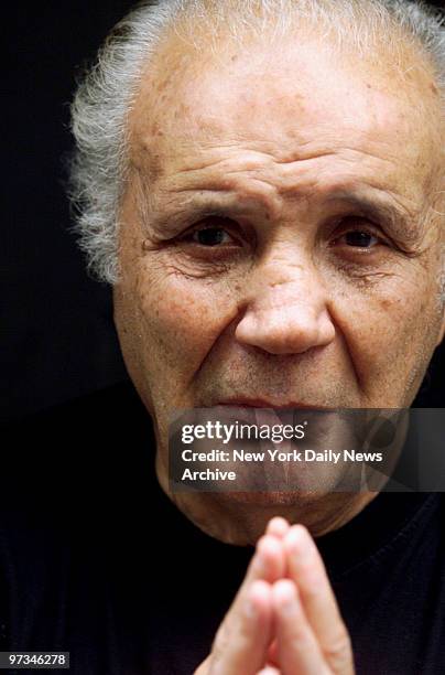 Portrait of a former champ, ex-middleweight boxer Jake LaMotta, near his E. 57th St. Home. The 20th anniversary of "Raging Bull," about LaMotta's...