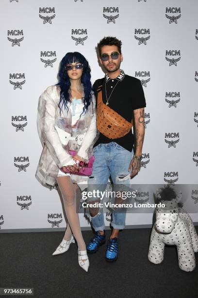 Sita Abellan and Bill Kaulitz attend the MCM Fashion Show Spring/Summer 2019 during the 94th Pitti Immagine Uomo on June 13, 2018 in Florence, Italy.