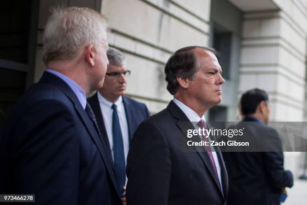 Former Director of Security for the Senate Intelligence Committee James Wolfe leaves U.S. District Court on June 13, 2018 in Washington, DC. Wolfe,...