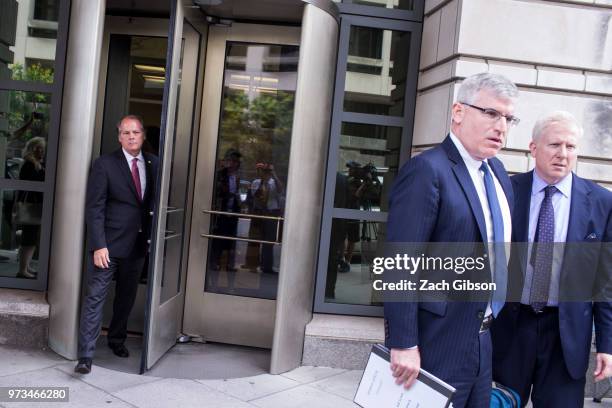 Former Director of Security for the Senate Intelligence Committee James Wolfe leaves U.S. District Court on June 13, 2018 in Washington, DC. Wolfe,...