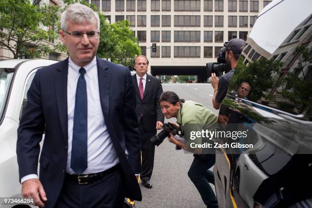 Former Director of Security for the Senate Intelligence Committee James Wolfe leaves U.S. District Court on June 13, 2018 in Washington, DC. Wolfe,...