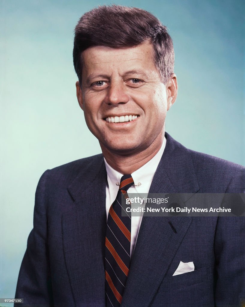 President John F. Kennedy photographed in the Daily News col
