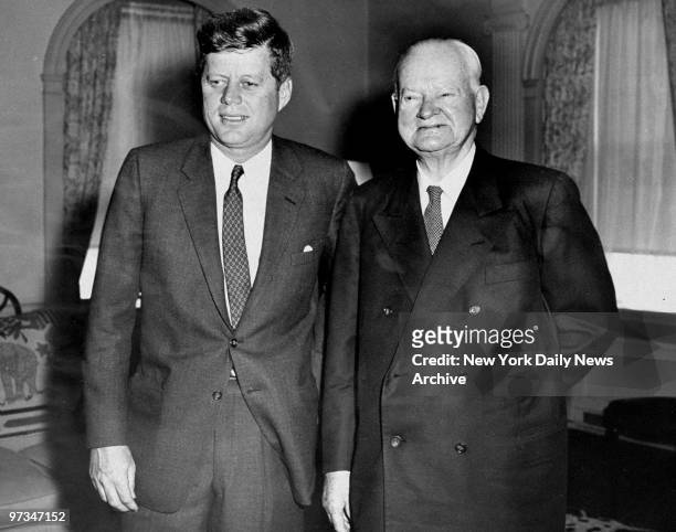 President John F. Kennedy with former President Herbert Hoover.