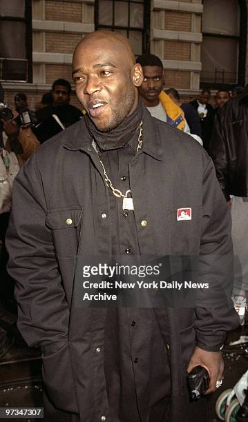 Rapper Treach from Naughty by Nature during shooting of music video "We'll Always Love You Big Poppa" at West 122nd St. The video, directed by Sean...