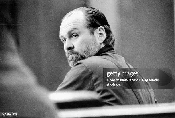 Pre-trial hearing for artist Carl Andre at Manhattan Criminal Court. Andre was accused of throwing his Cuban-born wife out of the 34th floor bedroom...