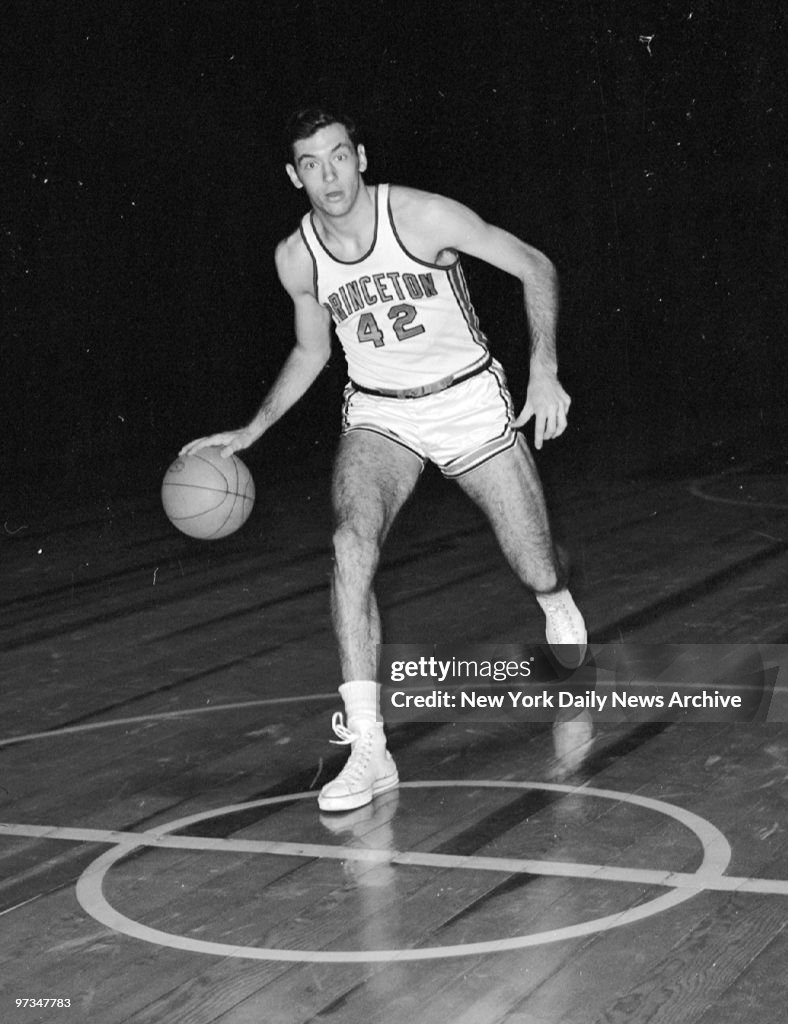 Princeton basketball star Bill Bradley during team practice