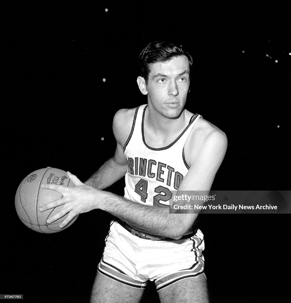 Princeton basketball star Bill Bradley during team practice