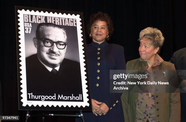 Queens Supreme Court Justice Laura Blackburne and Queens Borough President Helen Marshall are on hand at York College's Performing Arts Center in...