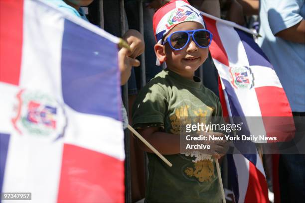 Randy Placencia, 2 1/2 enjoys the Dominican Day Parade on the Grand Concourse in the Bronx on Sunday July 22, 2007.,