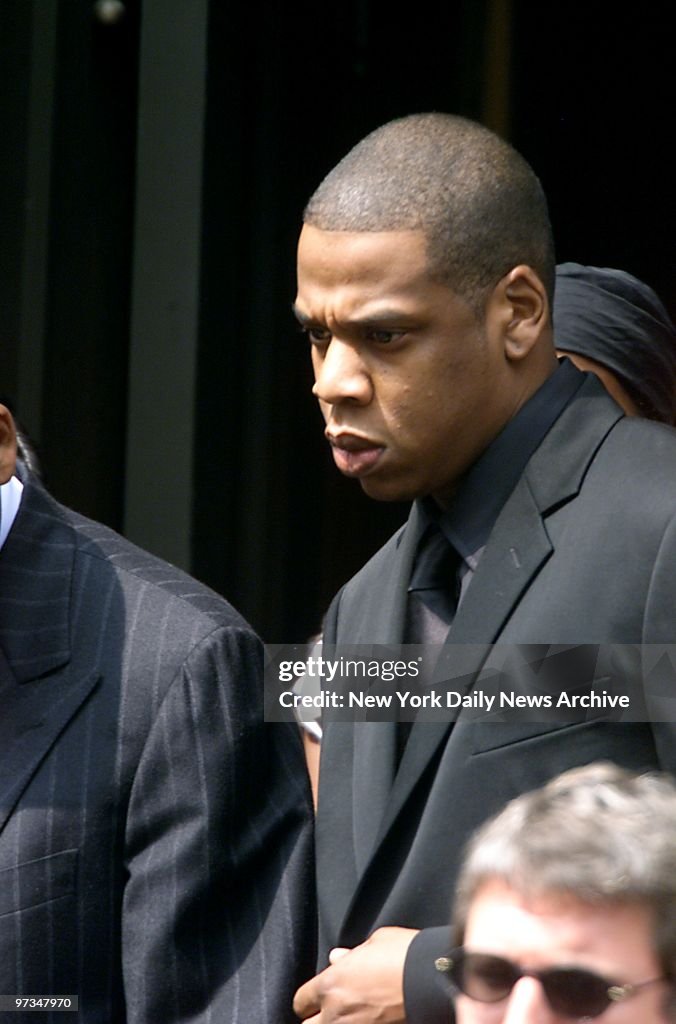 Rapper Jay-Z leaves St. Ignatius Loyola Roman Catholic Churc