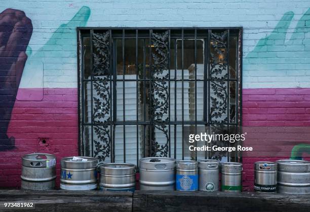 Dozens of quirky wall murals decorate the downtown area as viewed on May 7, 2018 in Asheville, North Carolina. Located in the Blue Ridge mountains of...