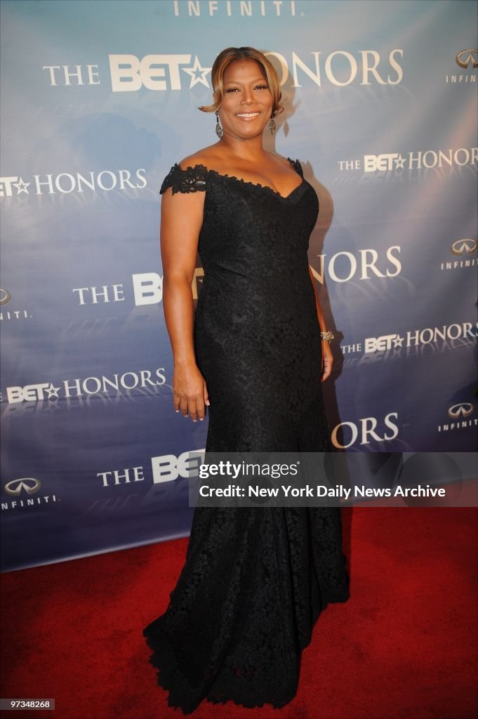 Queen Latifah at The BET Honor's during the preparations of