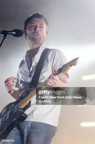 Radiohead's Thom Yorke performs in concert at Madison Square Garden.