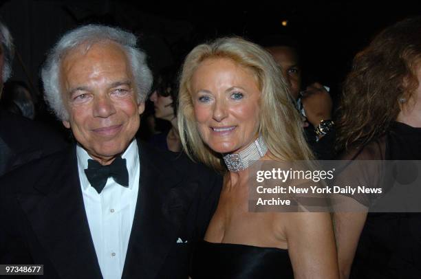 Ralph and Ricky Lauren at Ralph Lauren 40th Anniversary Celebration and Fashion Show held in the Central Park Conservatory Gardens ...