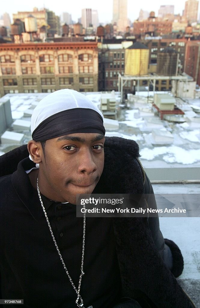 Two Pack Shocker Rapper Rap artist Silkk the Shocker on the roof of Priority Records on W ...