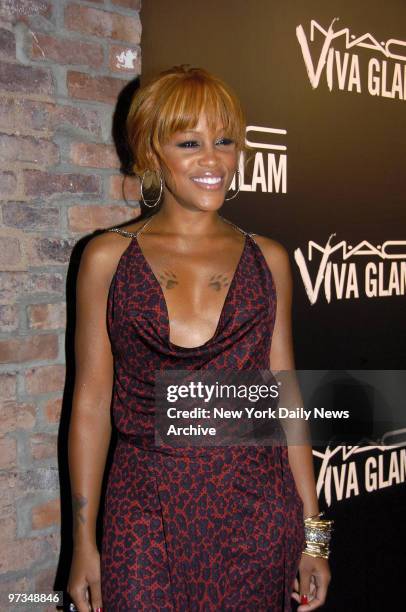Rapper Eve, one of four new spokespeople for M.A.C. Cosmetics Viva Glam VI, attends a dinner celebrating the new fundraising campaign at Cedar Lake....