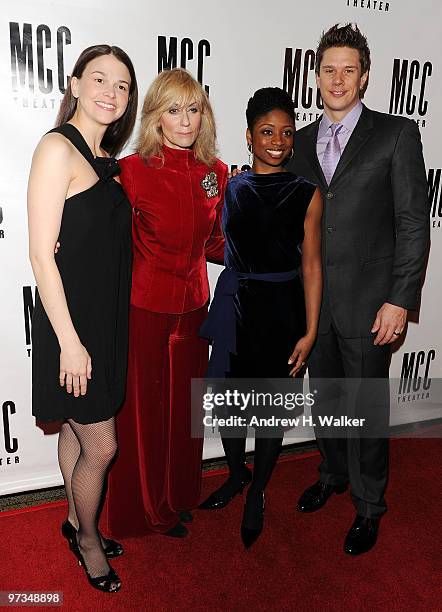 Sutton Foster, Judith Light, Montego Glover and David Miller attend Miscast 2010 at the Hammerstein Ballroom on March 1, 2010 in New York City.