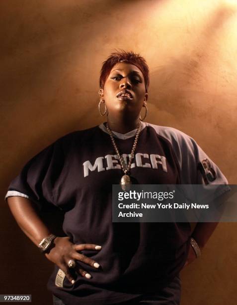 Rapper Missy Elliott, whose album "Miss E...So Addictive" is about to be released.